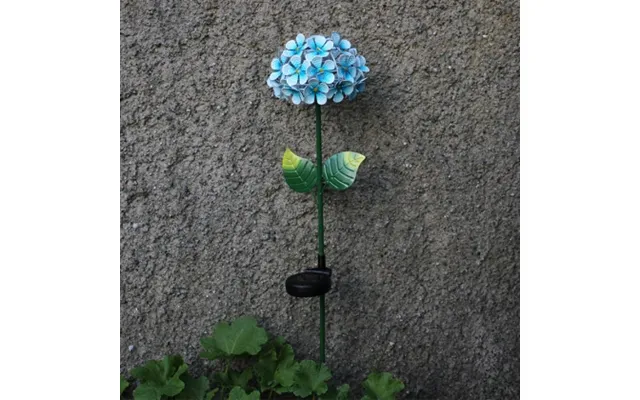 Solcelleblomst På Spyd - Blå Hortensia