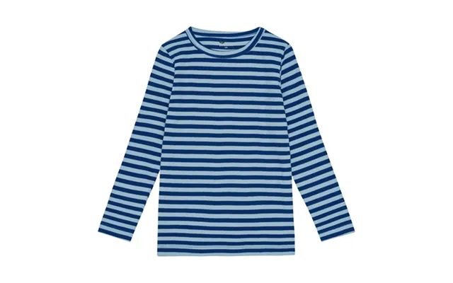 Birkholm Stribet Rib Bluse Kobolt Blå & Baby Blå