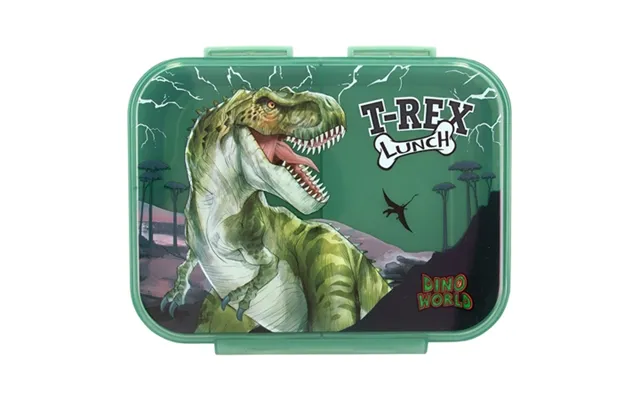 Dino World Madkasse Med 3 Rum Grøn