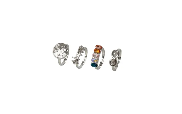 Name It 4-pak Ringe Facc Sølv