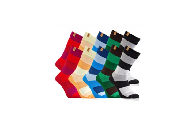 Iz Sock 10pak Bambusstrømper Med Brede Striber 679635ceac439