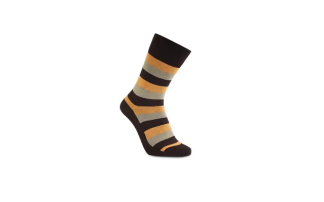 Iz Sock Bambusstrømper Med Tykke Striber I Orange Og Brun 42 - 43