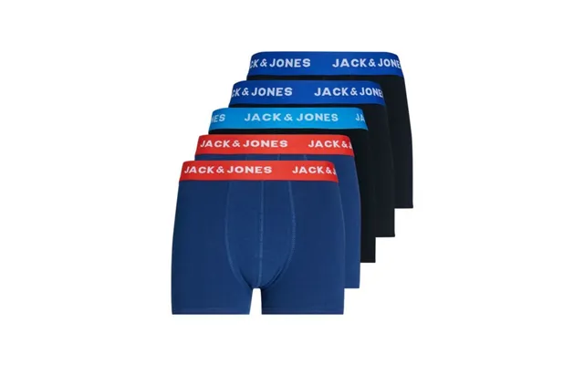 Jack & Jones 5-pak Underbukser Med Bomuld I Sort Og Blå Til Drenge