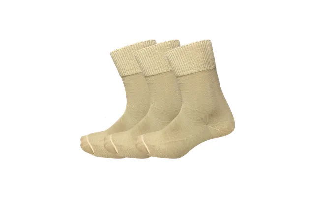 Kilde Comfort & Diabetes - 3pak Bomulds Ankelstrømper I Beige
