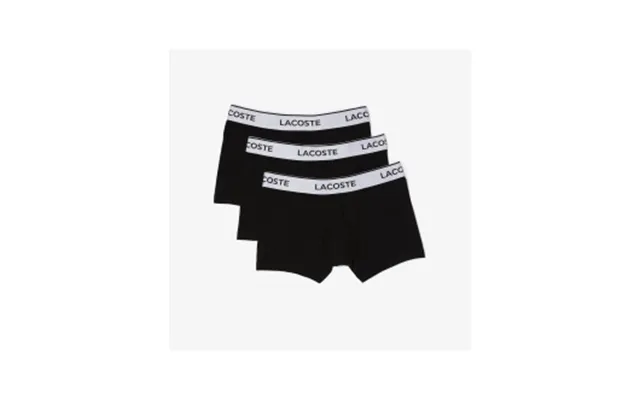 Lacoste 3-pak Underbukser Boxershorts I Sort Til Herre Sort Xs