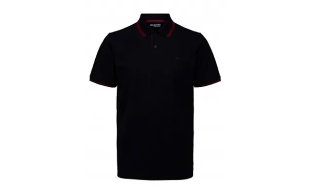 Selected Kortærmet Økologisk Bomulds Polo I Sort Til Herre. Sort Xl