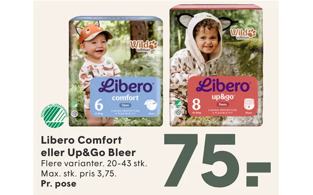 Libero comfort or up&go diapers product image