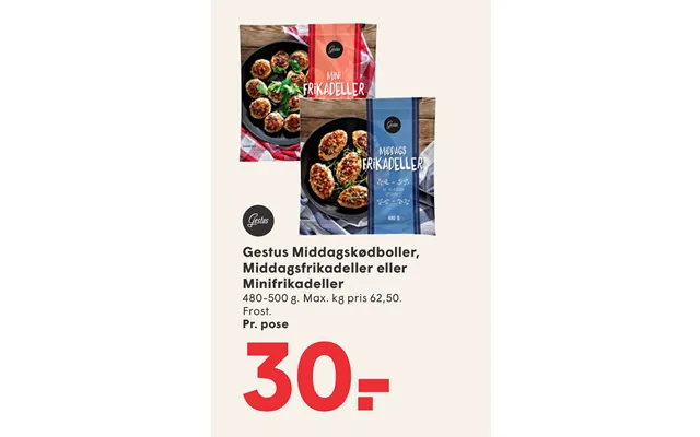 Gestus Middagskødboller, Middagsfrikadeller Eller Minifrikadeller product image