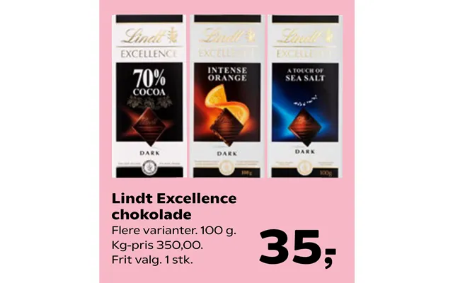 Lindt Excellence Chokolade product image