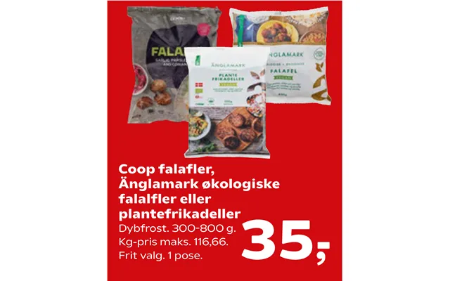 Coop Falafler, Änglamark Økologiske Falalfler Eller Plantefrikadeller product image