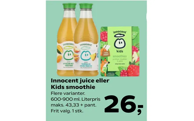Innocent juice or kids smoothie product image