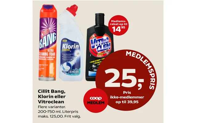 Cillit bang, chlorine or vitroclean product image