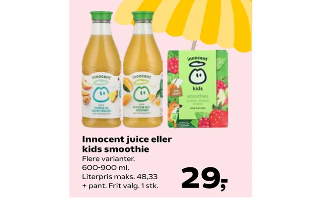 Innocent juice or kids smoothie product image