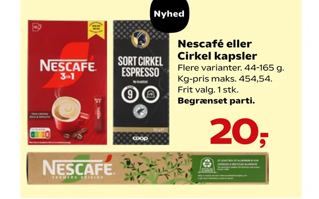 Nescafe or circle capsules product image