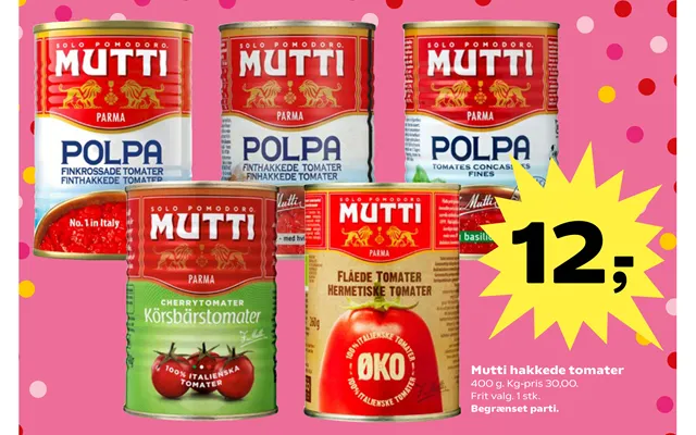 Mutti chopped tomatoes product image