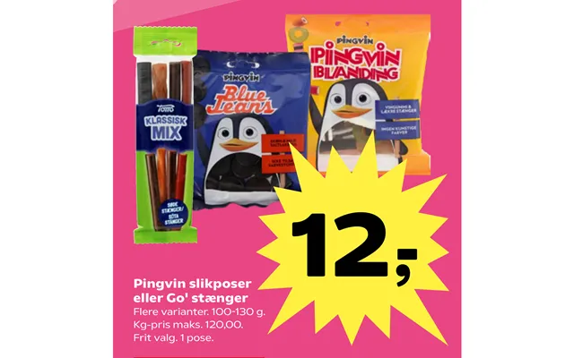 Penguin candy bags or go rods product image
