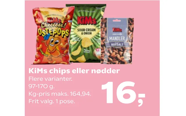 Kims Chips Eller Nødder product image
