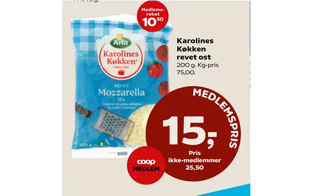 Karolines kitchen grated cheese product image