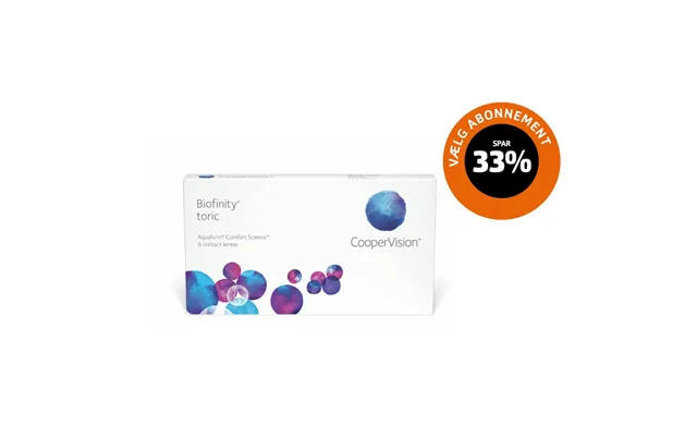 Biofinity Toric Toriske Astigmatiske Månedslinser