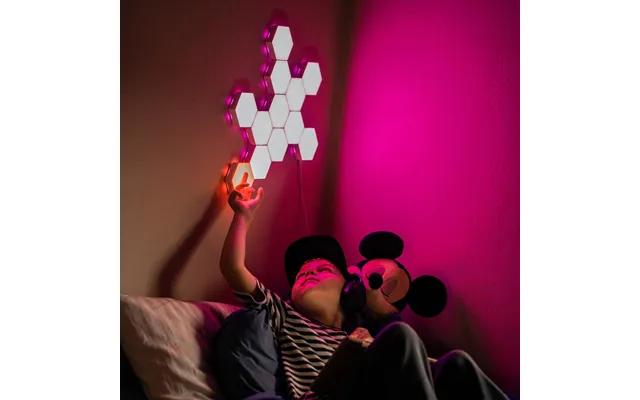 Hexagon Led Væglampe Til Børn Med Touch
