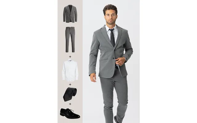 What Original Performance Suit Dark Gray Shirt, Tie & James Shoes - Package product image