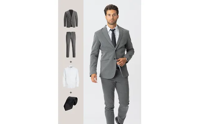 What Original Performance Suit Dark Gray Shirt & Tie - Package product image