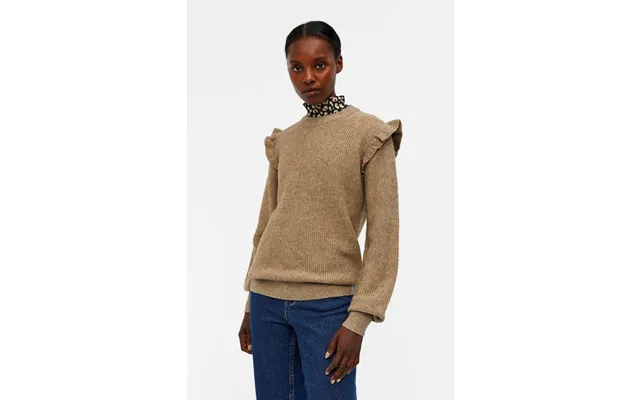 Herrena Ruffle Pullover Strik - Fossil product image