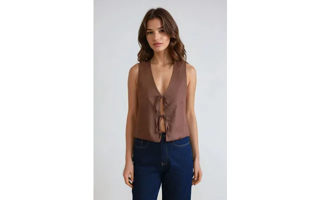 Hør Vest Brun - Xl product image