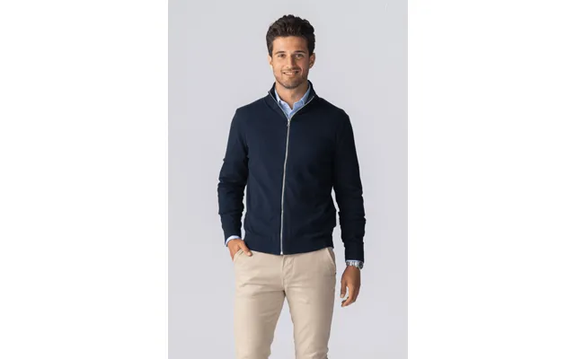 Pullover Zip Cardigan - Navy product image