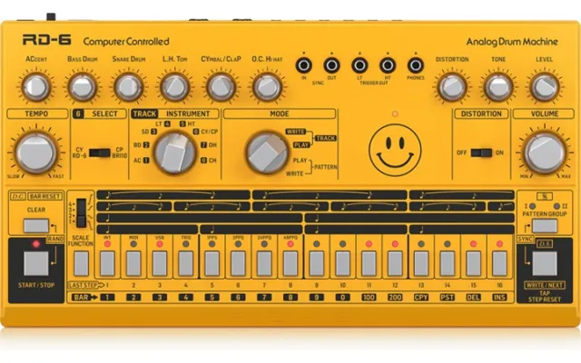 Behringer Rd-6 Analog Trommemaskine - Gul