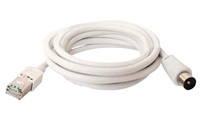 Coax Kabel Coax Han - Rj45 8p8c Han 2.00 M Hvid