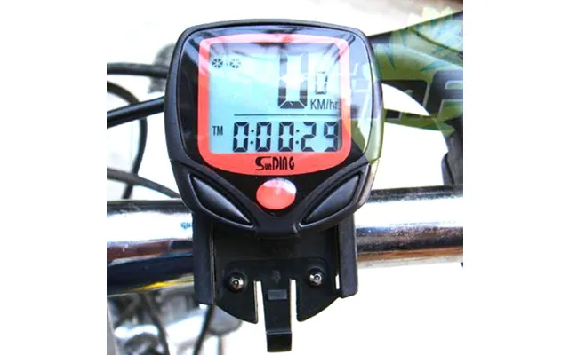 Cykelcomputer - Sort Rød