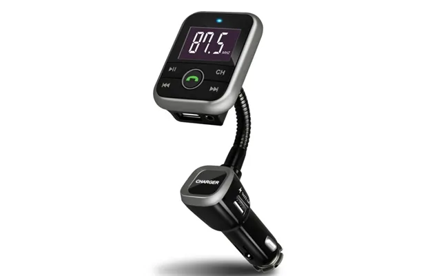 Fm-sender Med Bluetooth-håndfri Og Biloplader - 2,1a