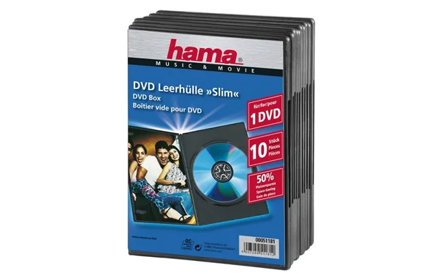 Hama Dvd-box Slim Svart 10-pack