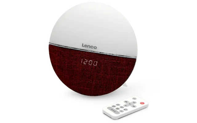 Lenco Fm-vækkeursradio - Vågn Op-lys Med Bluetooth Red