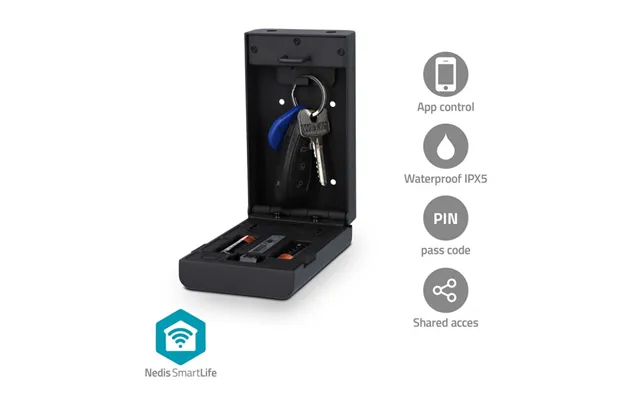 Nedis Smartlife Nøgleboks Bluetooth Udendørs Ciffer Ipx5 Sort