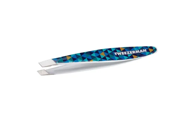 Tweezerman Mini Skrå Pincet Blå Mosaik