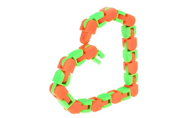 Wacky Tracks Snap And Click Fidget Toy - Grön Orange