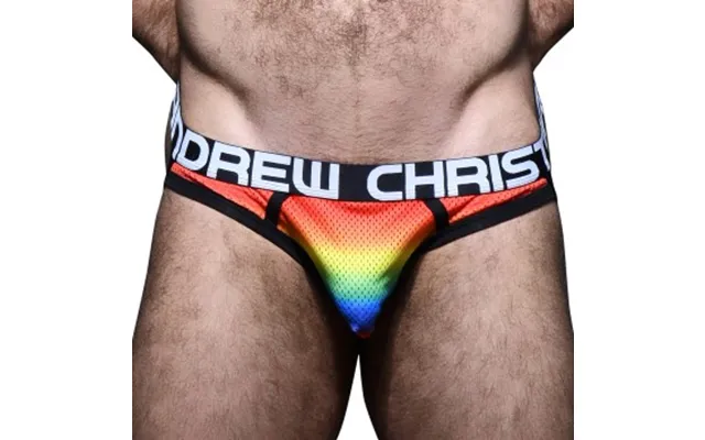 Andrew Christian Almost Naked Pride Mesh Jock Flerfarvet Polyamid Medium Herre