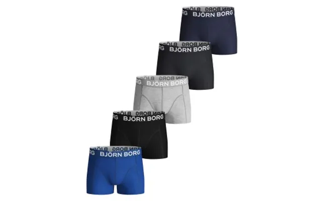Björn Borg 5p Cotton Stretch Shorts For Boys Blå Grå Bomuld 110-116