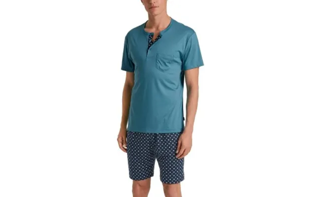 Calida Relax Choice 3 Short Pyjamas Blå Blå Bomuld Small Herre