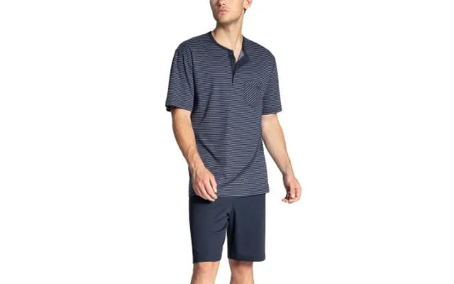 Calida Relax Streamline Basic Short Pyjama Mørkblå Bomuld X-large Herre