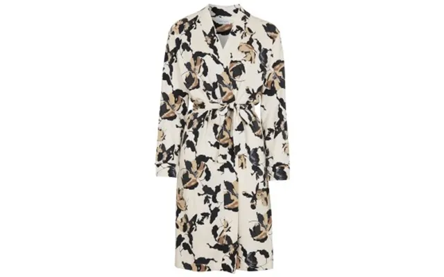 Damella Greymelange Flower Wrap Around Robe Creme X-large Dame