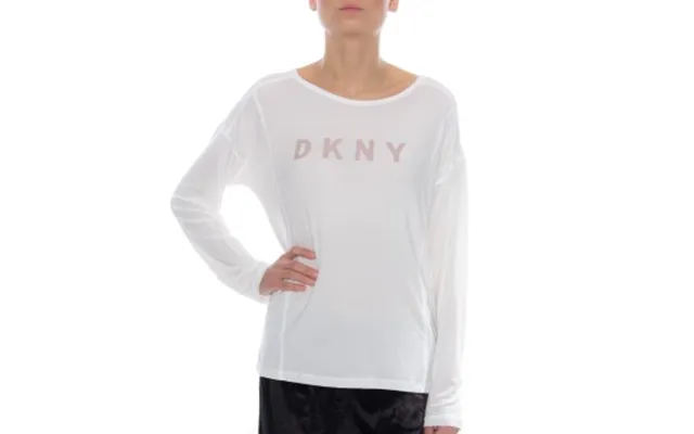 Dkny Elevated Leisure Ls Top Hvid Modal Medium Dame
