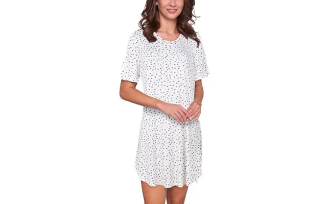 Lady Avenue Bamboo Short Sleeve Dotted Nightdress Lavendel Bambus Large Dame