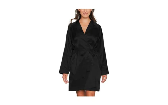 Lady Avenue Satin Short Kimono Sort Large Dame