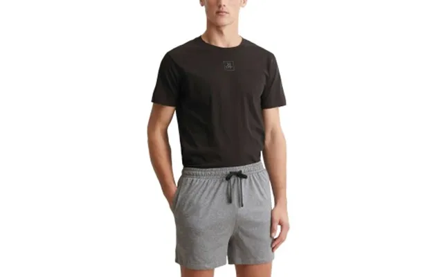 Marc O Polo Men Short Pyjama Set Grå Sort Bomuld Medium Herre