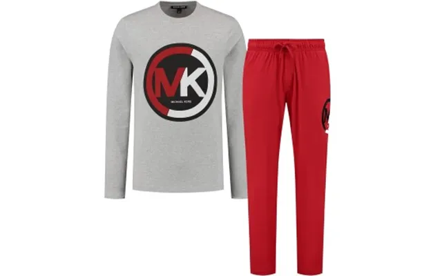 Michael Kors Lounge Crewneck And Jogger Gift Set Sort Grå Rød Bomuld Medium Herre