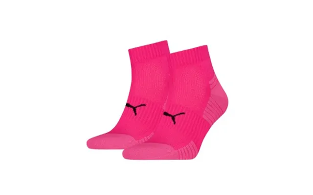 Puma Strømper 2p Sport Cushioned Quarter Socks Rosa Str 35 38