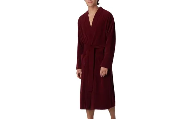 Schiesser Terry Bathrobe Rød Small Herre